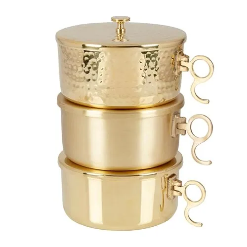 Needzo 300 Host Stacking Ciborium, Hammered Lid