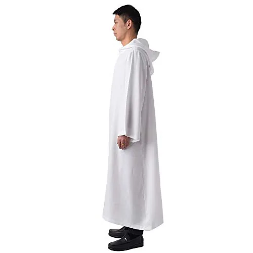 BLESSUME Pleated Front-Wrap Alb With Cowl Hood view 3
