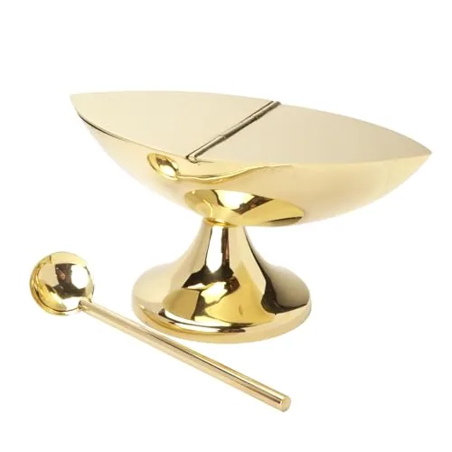 Needzo Brass Incense Boat with Spoon, 5.5 in view 4
