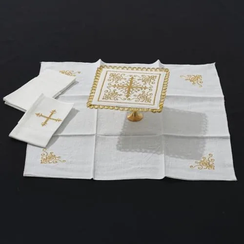 BLESSUME Polyester Altar Linen Set, 4 Pieces, Hand Wash view 4