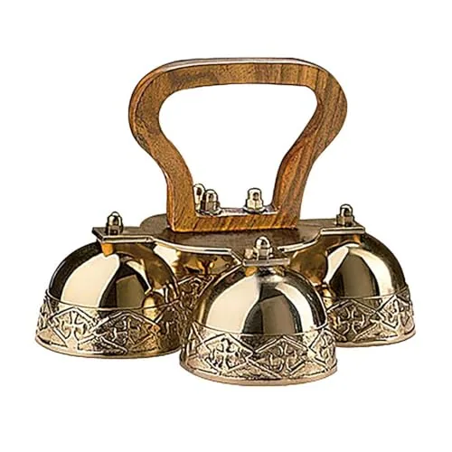Trinity Church Supply 4-Bell Embossed Brass Altar Bells