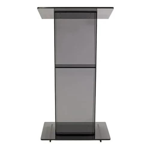 Madison Curved Acrylic Lectern, Smoke Gray view 4