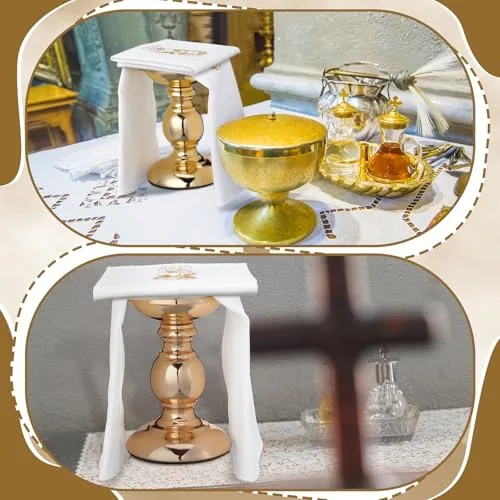 Fanfanwin Cotton-Linen Purificators, Gold Cross, 12-Pack view 4