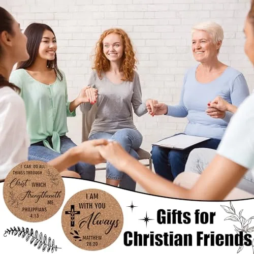 Hushee Bible Verse Cork Coasters, 50 Pack view 5