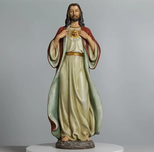 BC Catholic Sacred Heart of Jesus, 24.5 in Hand-Painted view 4