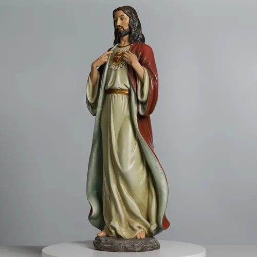 BC Catholic Sacred Heart of Jesus, 24.5 in Hand-Painted view 6