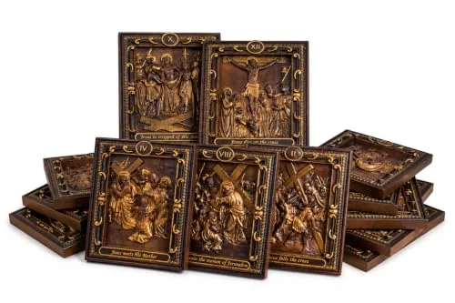 Kozakworkshop Hand-Carved Oak Stations of the Cross view 6